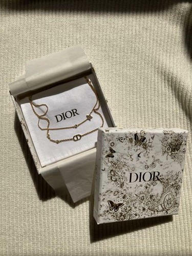 DIOR PETIT CD Double Necklace Gold 