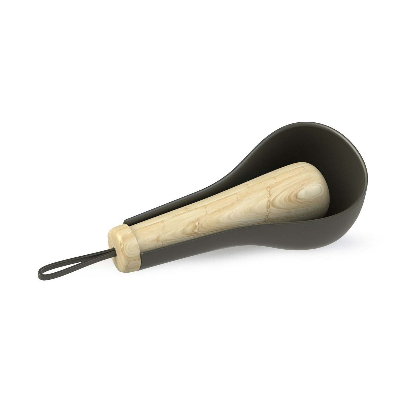 Mortar and Pestle Bamboo Grinding Lightweight Kitchen Tool Gift Idea Cookut