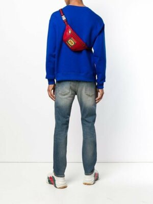 GUCCI(グッチ)正規品/関税送料込み Small GG Belt Bag New Authentic Gucci Logo Small Belt Bag Crossbody Red 95