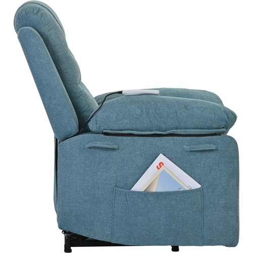 Power Lift Adjustable Chair Massage and Heating Function Recliner Chair Blue - Picture 6 of 24