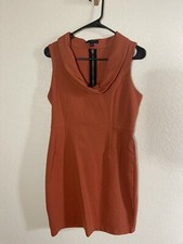Banana Republic Dress NEW Burnt Orange Cowl Neck Sleeveless