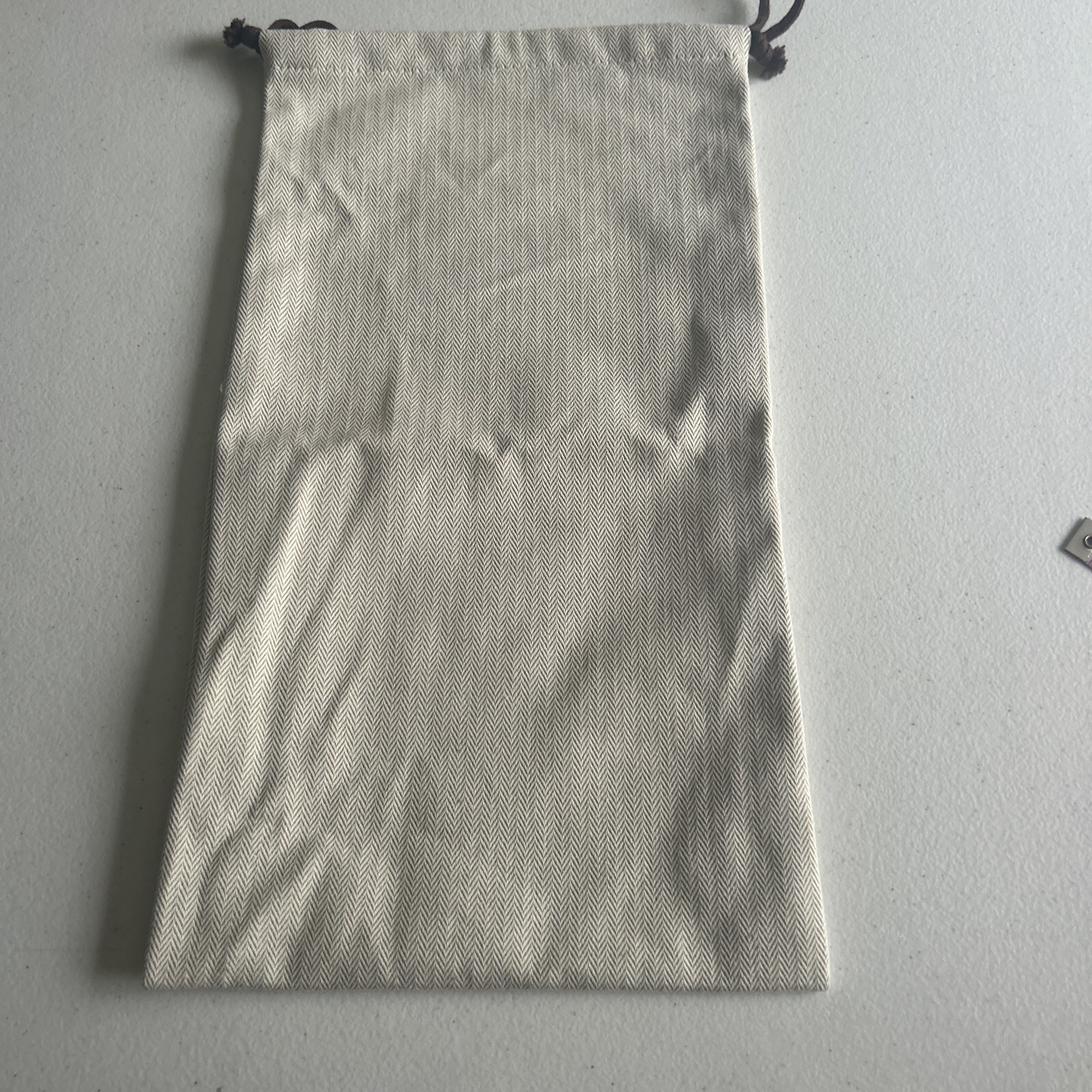 Authentic Hermes Herringbone  Drawstring Storage … - image 5