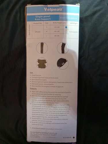 Velpeau: Single-Panel Knee Support: Knee Immobilizer (Open-Box Product No:VP1201 - Picture 3 of 10