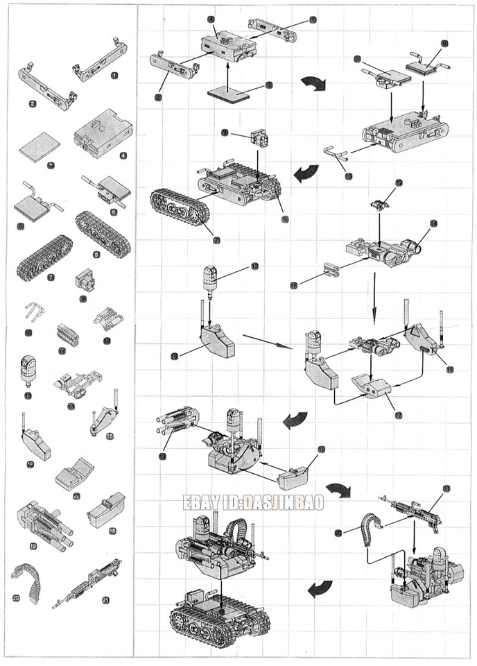 Unpainted 1/35 Unmanned Combat Robot Resin Figure Model Kit Unassembled Military - Image 4 of 4