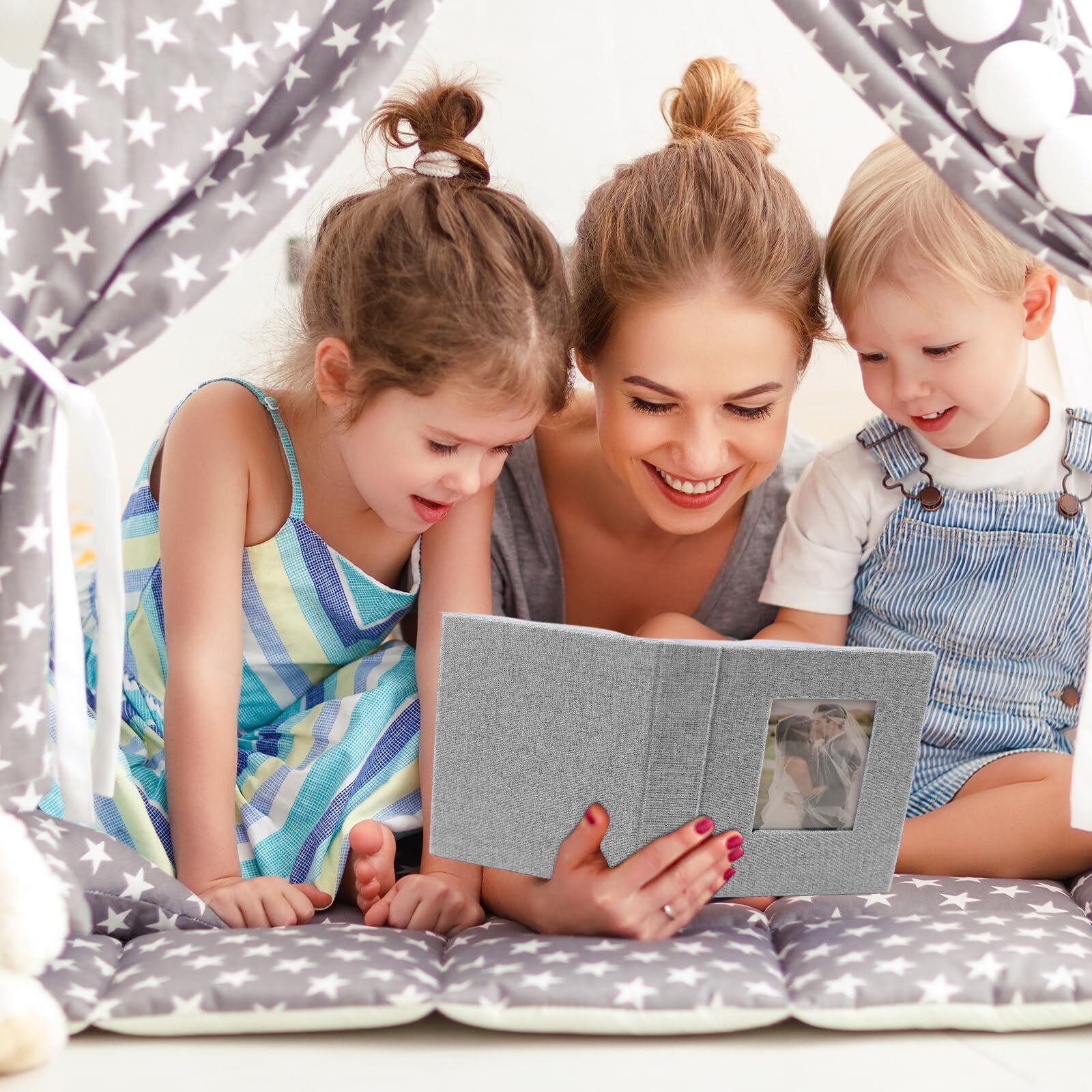 vivinin 2 Pack Photo Album 4x6 Linen Cover Photo Album Small Photo Album Book...