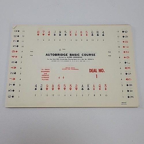 Vintage 1959 Auto Bridge Play yourself Bridge Game - Deluxe Pocket Model No. PB - Picture 5 of 13