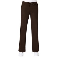 Maevn Chocolate Scrub Pants M9626 Cargo Straight Leg Drawstring Elastic XXS -XXL