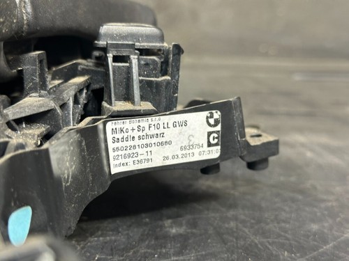 11-16 BMW 528i 535i 550i F10 FRONT CENTER CONSOLE ARM REST LID NAPPA BLACK - Bild 6 von 6