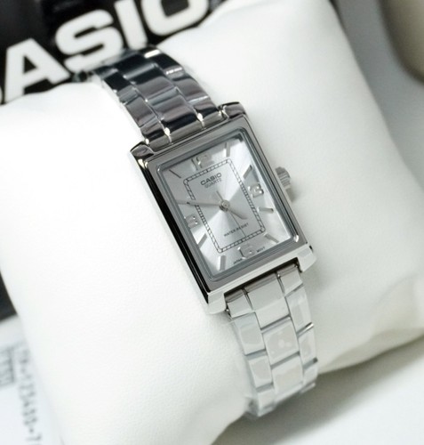 Casio LTP-1234DD-7A Plata Rectángulo Analógico Acero Inoxidable Damas Reloj C... - Imagen 7 de 7