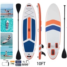 Inflatable Stand Up Paddle Board 10ft Sup SurfBoard with Paddle Accessory