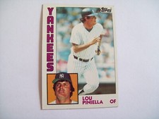 LOU PINIELLA  1984 TOPPS #408 NEW YORK YANKEES BASEBALL MLB