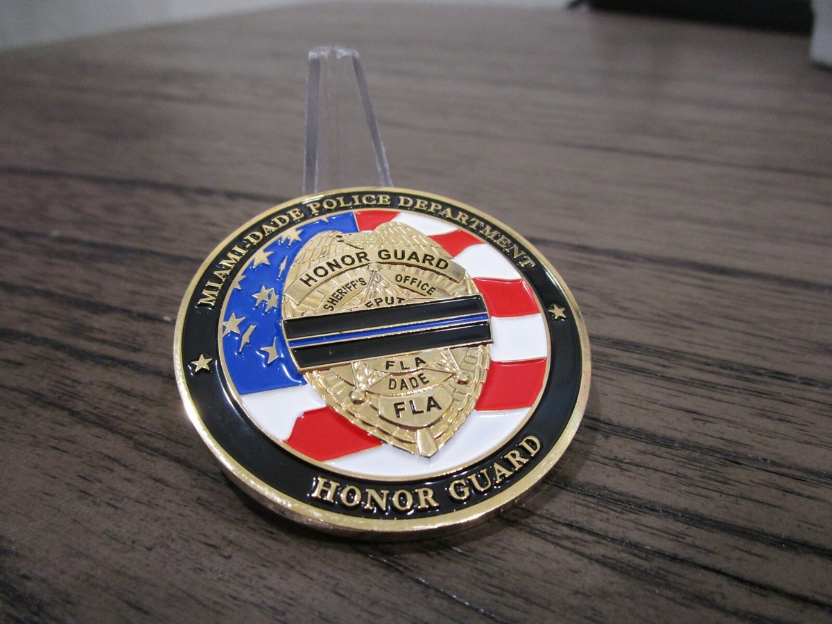 Miami Dade Police Department FL MDPD Honor Guard Challenge Coin