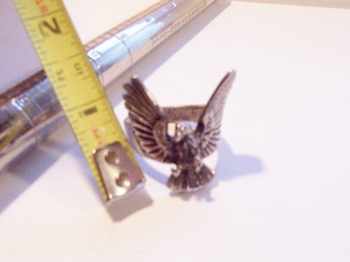 Vintage large Eagle Ring wings out figure talons size 13 1/4 - Picture 5 of 6