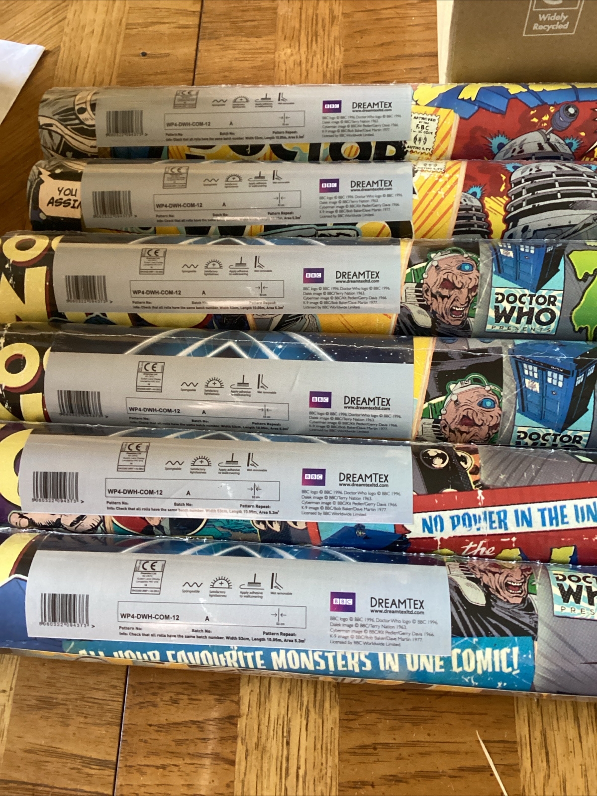 Official BBC Dr. Who Wallpaper. 6 Full Rolls Sealed Unused eBay