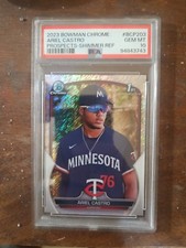 2023 Bowman Chrome 1st.  Prospects Shimmer REF Ariel Castro PSA 10 #BCP203