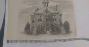 Anderson Texas Nagle 1973 The Old Court House Print TX Grimes County Build Cedar