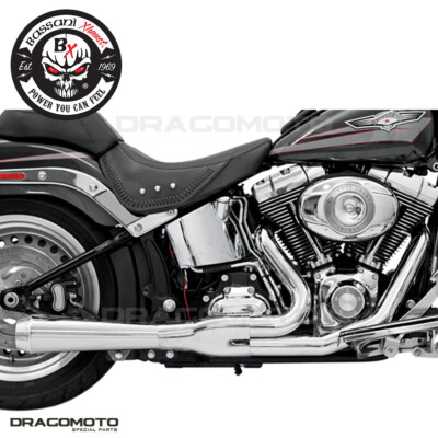 Harley FLSTSE 1800 Softail Convertible CVO 2010 Komplettanlage BASSANI Roa...