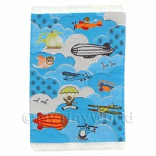 Casa Delle Bambole Miniatura Piccolo Bambini Tappeto Con Aviatore Macchine