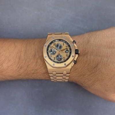 Audemars Piguet Royal Oak Offshore Brick 18k Rose Gold 42mm Watch