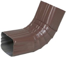 Gutter Front Elbow, Style A, 75 Degree, Brown Aluminum, 2 x 3-In.