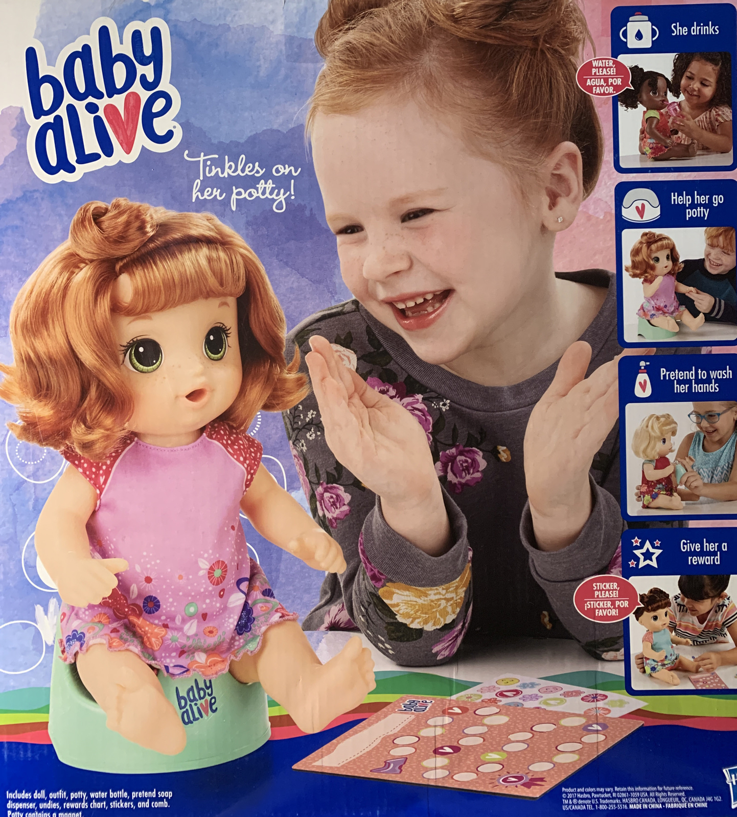 baby alive potty dance doll red hair