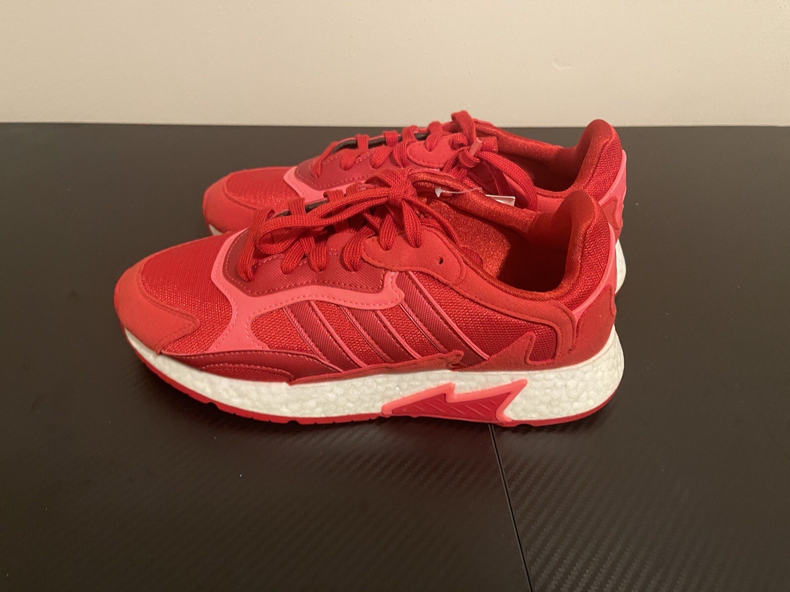 New Adidas Original Womens Tresc Run Boost Red/Pink/White EH0208 Women's Size 8