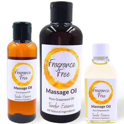 TENDER ESSENCE Fragrance Free Massage Oil Unscented Relaxing Soothing Sensitive Skin