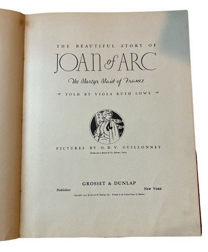 JOAN OF ARC MARTYR MAID OF FRANCE Guillonnet Illustrations HC - Picture 2 of 2