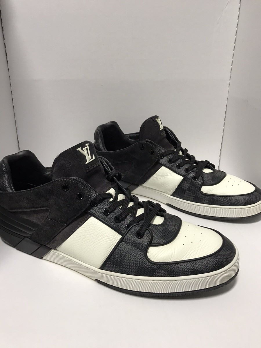 LOUIS VUITTON S/S Graphite Damier Canvas & Leather Low Top Sneaker