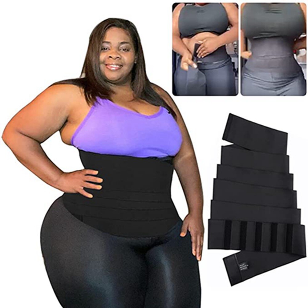 Women Snatch Me Up Bandage Wrap Lower Belly Waist Trainer Fat Trimmer Plus  Size | eBay