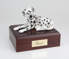Dalmatian Pet Funeral Cremation Urn Available in 3 Different Colors 4 Sizes