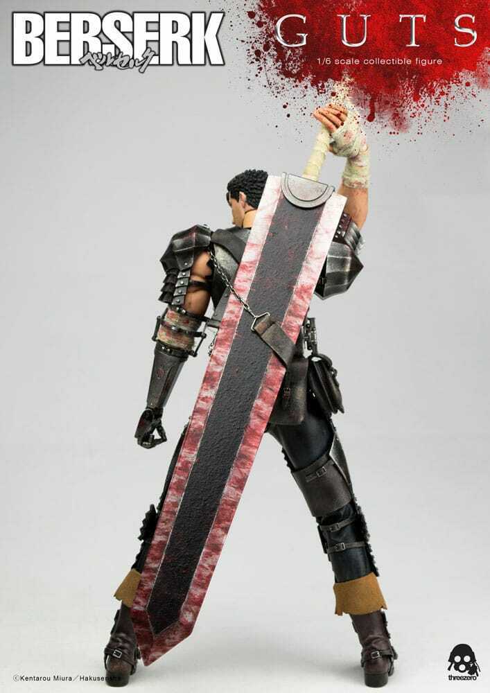 BERSERK - Guts Black Swordsman 1/6 Action Figure 12" ThreeZero