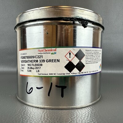 SUN CHEMICAL **GREEN** OFFSET PRINTING INK OIL BASED 5 LBS PANTONE # 339 GREEN