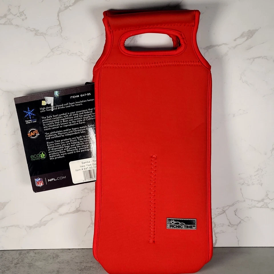 New York Giants Samba Wine Tote Red Insulated Officially Licensed - Image 3 of 4