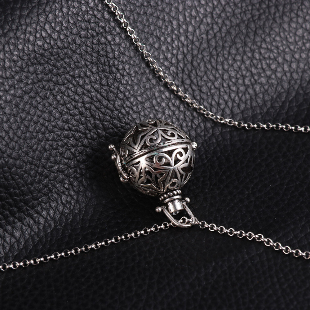 Ancient Silver Prenatal Locket for Pregnancy Aromatherapy & Education