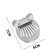 8-Tone Mini Thumb Piano Crystal Acrylic Klimba 8-Tone Bear Finger Piano