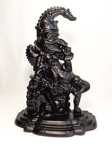 RARE-LATE-19TH-C-12-034-PUNCH-amp-JUDY-039-UK-CAST-IRON-DOOR-STOP-C-1880-W-ORIG-PAINT