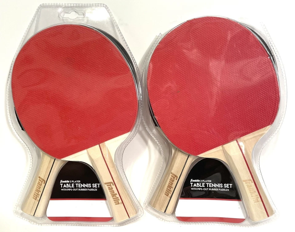 Juego de tenis de mesa Franklin con cuatro (4) paletas. PALETAS DE GOMA PIP-OUT Foto 2 de 3
