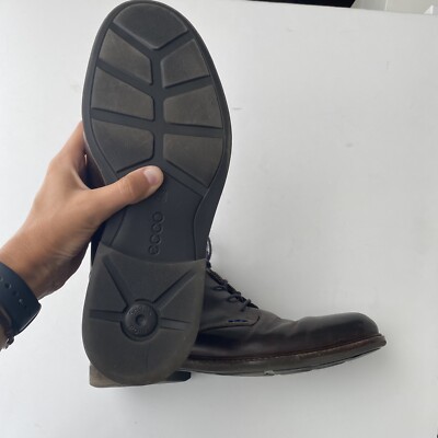 ECCO $240 Mens 43 US 9-9.5 Brown Leather High Top Dress Shoes Boots Bin8 ECCO $240 Mens 43 US 9-9.5 Brown Leather High Top Dress  main image 3