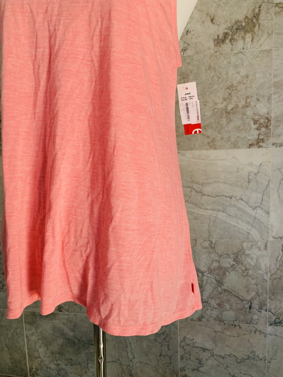 NWT Josie Natori Heather Pink Twist Back Tank Top Small