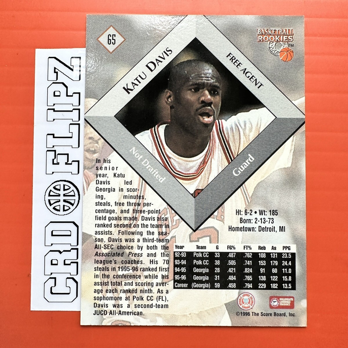 1996 Score Board Rookies #65 Katu Davis | eBay