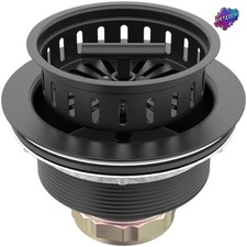 Stainless Steel Kitchen Sink Drain with 3.5" Strainer - Anti-Clog  Easy Install