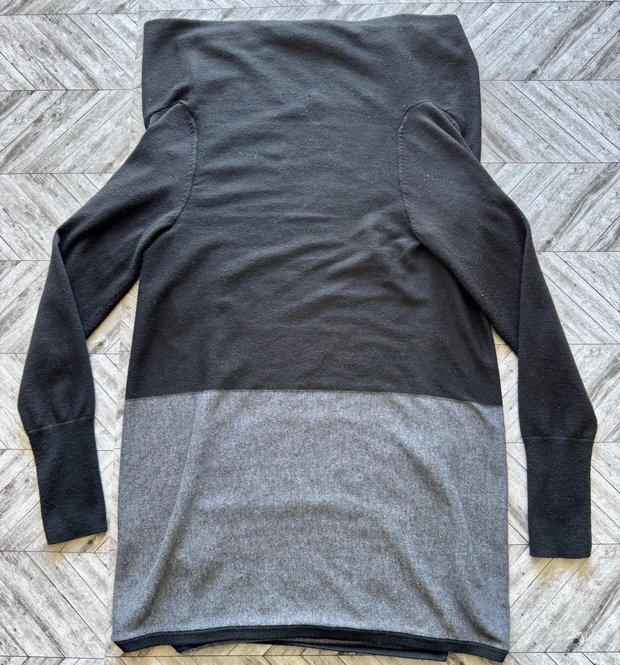 Suéter Smartwool Mujer Pequeño Negro Gris Envoltura Exterior Senderismo Boho Oficina Núcleo Foto 2 de 4