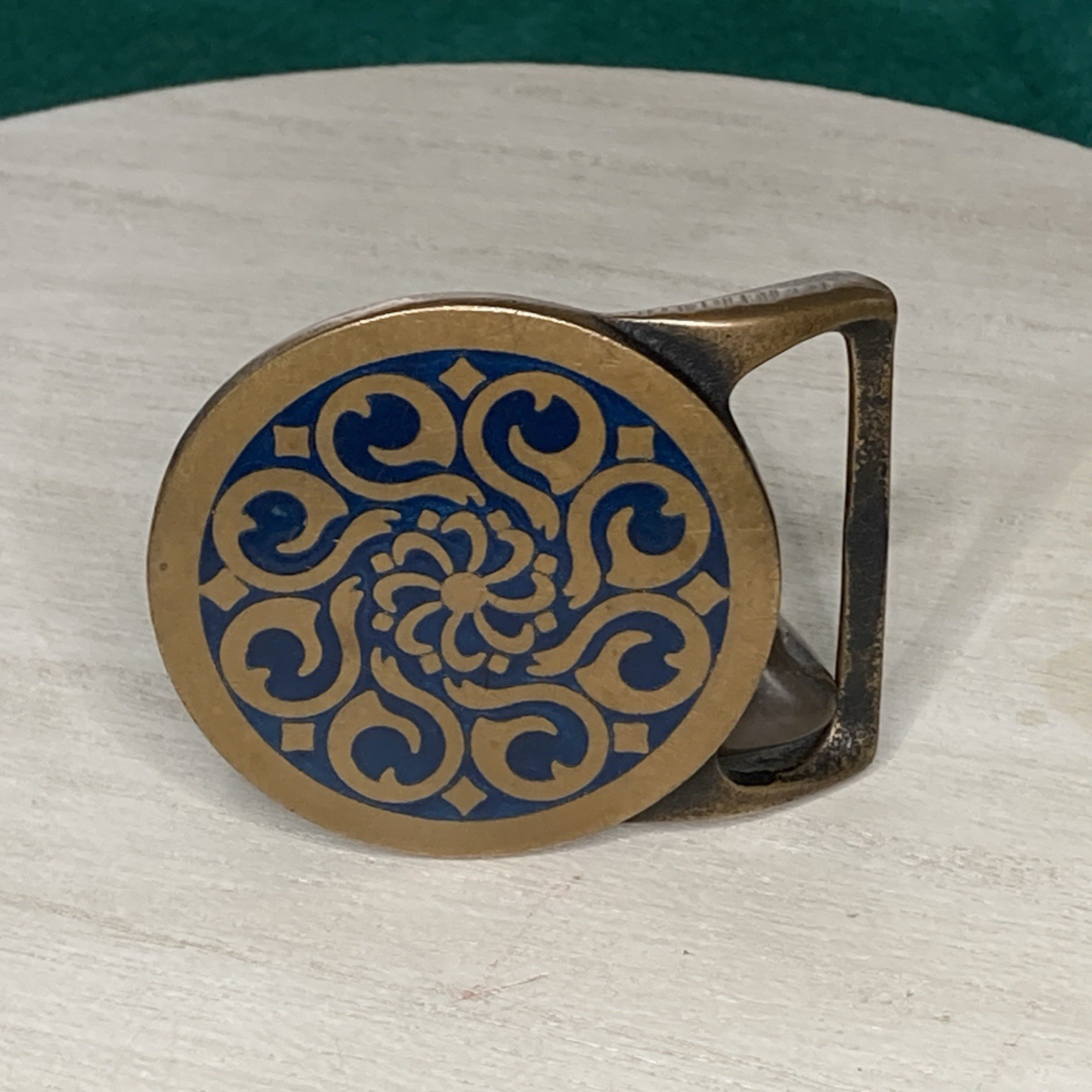 TECH-ETHER GUILD 1978 SOLID BRASS GALAXY BELT BUC… - image 1