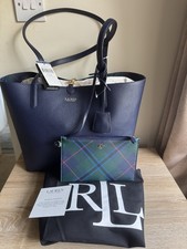 LAUREN RALPH LAUREN MEDIUM REVERSIBLE TOTE BAG AND PURSE, RRP£215, NEW.