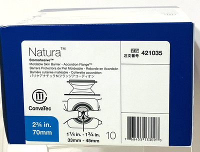 10 ConvaTec 421035 Sur-Fit Natura Stomahesive 2-3/4  (70mm) Exp 2028-29