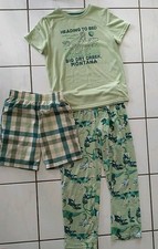 Boys 3-piece Pajama Set Size Large  10/12 - Short Sleeve Shirt, Shorts, Pants