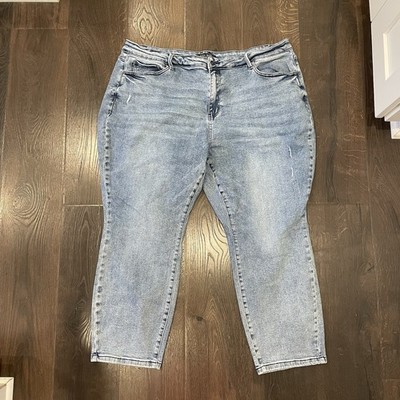 Judy Blue Jeans Women 24W Boho Babe Vintage High Rise Slim Fit JB88617