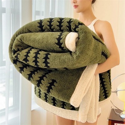 Super Dicke Decke Warm Flanell Weich Beruhigend Gemütlich Queen Size Bett Sofa Nap
