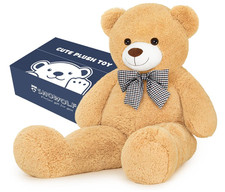 47 Inch Big Giant Teddy Bear Stuffed Animals, Light Brown Soft Plush Life 4 Feet